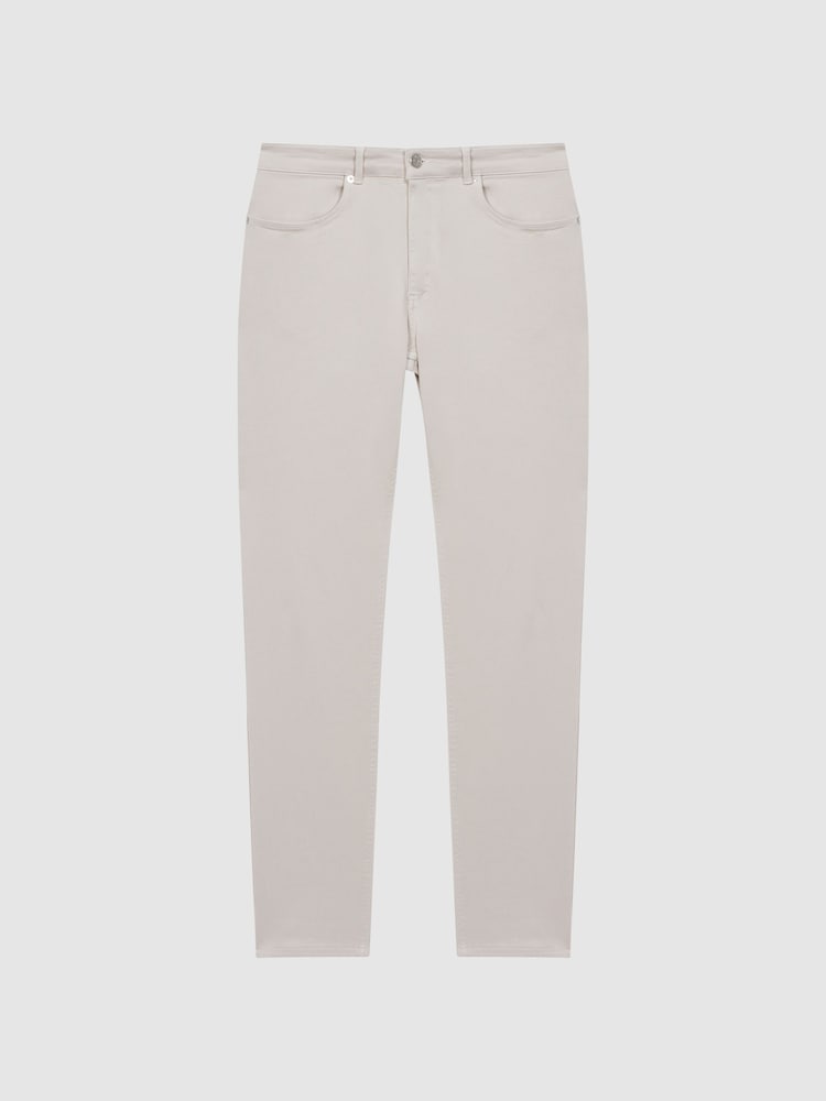 Reiss Stone Dover Slim Fit Brushed Jeans - Image 8 of 8