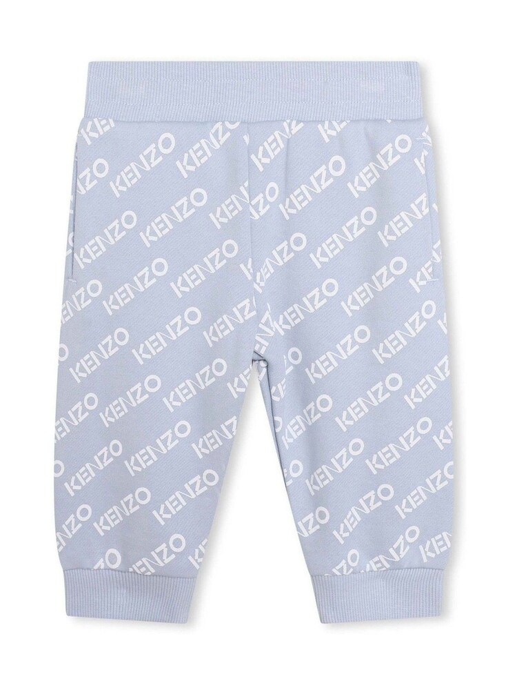 KENZO KIDS Baby Bedruckte Jogginghose mit Bündchen und Logo, Blau - Bild 1 von 3 KENZO KIDS Baby Bedruckte Jogginghose mit Bündchen und Logo, Blau - Bild 1 von 3