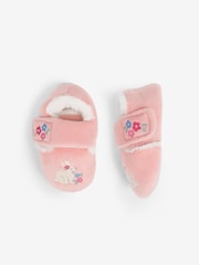 JoJo Maman Bébé Pink Bunny Easy On Slippers - Image 4 of 4