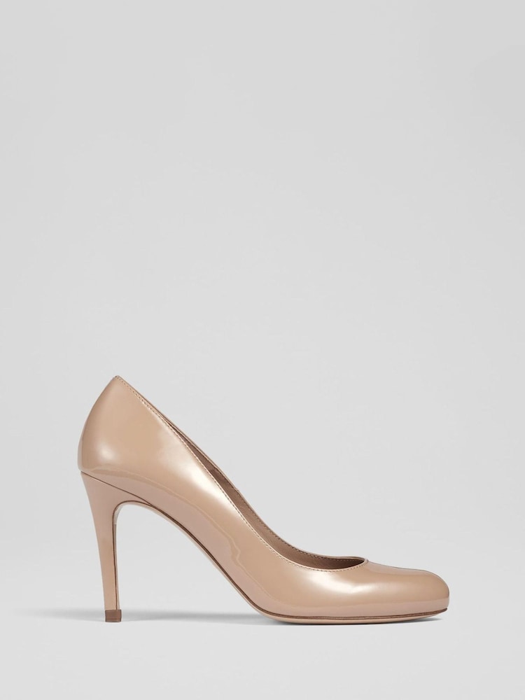 LK Bennett Natural Stila Patent Leather Round Toe Courts - Image 1 of 4 LK Bennett Natural Stila Patent Leather Round Toe Courts - Image 1 of 4