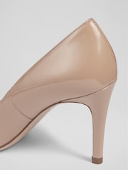 LK Bennett Natural Stila Patent Leather Round Toe Courts - Image 4 of 4