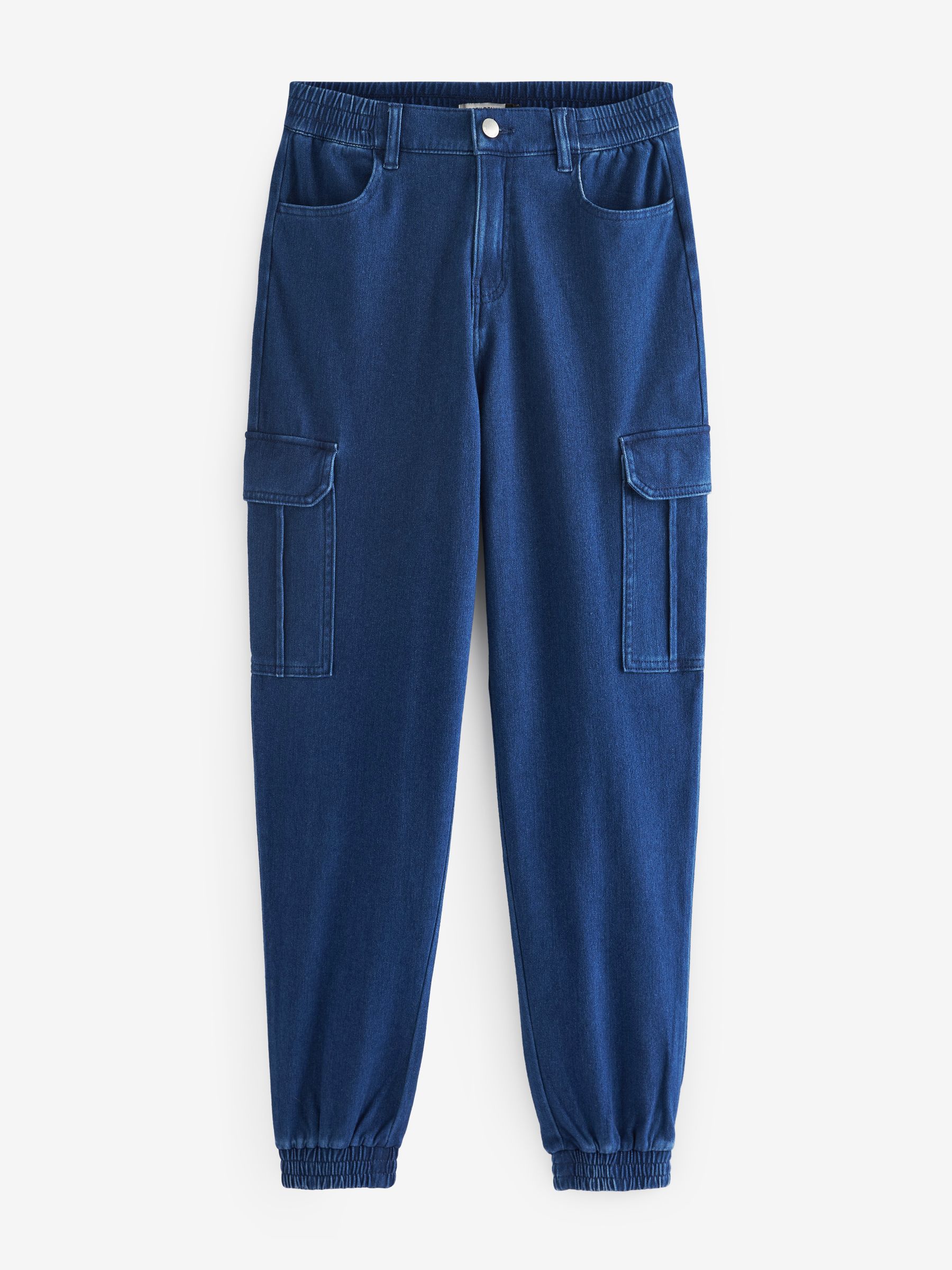 Buy Dark Blue Jersey Denim Cargo Joggers from Next Luxembourg