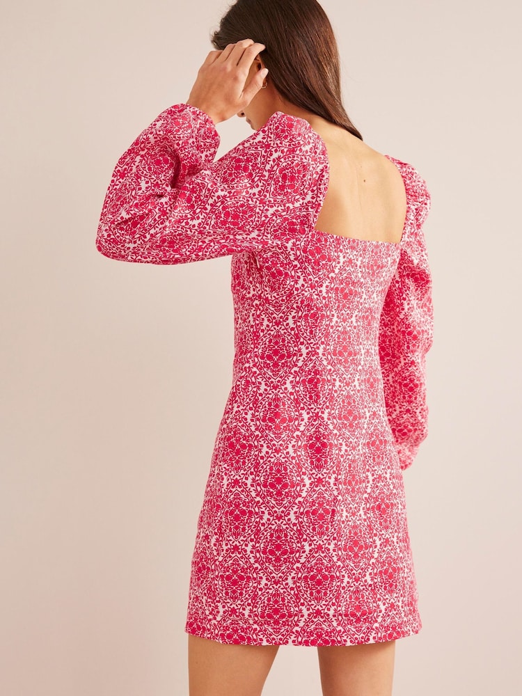 Boden Pink Linen Mini Shift Dress - Image 2 of 5
