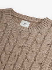 Neutral Regular Cable Crew Neck Jumper - Image 8 of 9