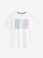 Weiß, Linien - T-Shirt mit Print - Bild 5 von 7