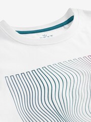 Weiß, Linien - T-Shirt mit Print - Bild 6 von 7