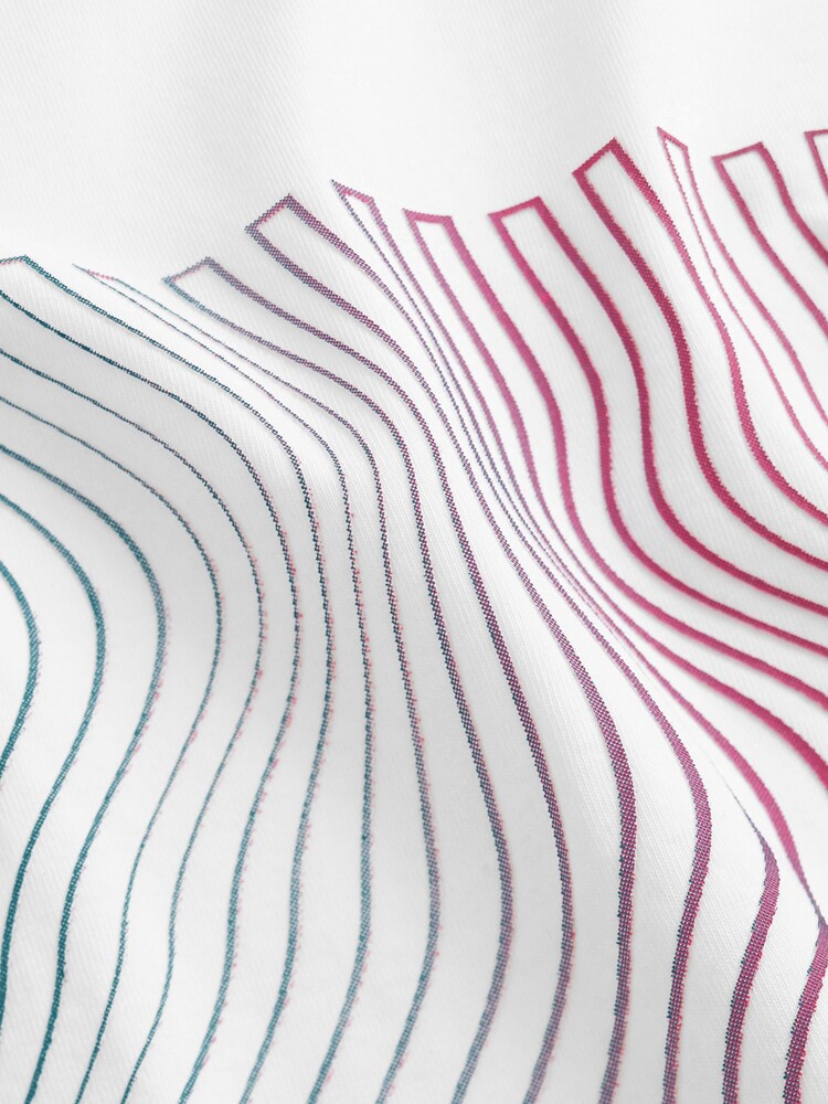 Weiß, Linien - T-Shirt mit Print - Bild 7 von 7
