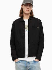 AllSaints Black 100% Cotton Curtis Jacket - Image 1 of 7