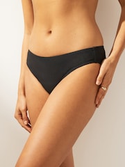 Black High Leg Light Flow Period High Waist Bikini Bottoms - Image 1 of 6
