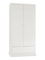 Bentley Designs White Ashby Double, 1 Drawer Wardrobe - Image 2 of 4