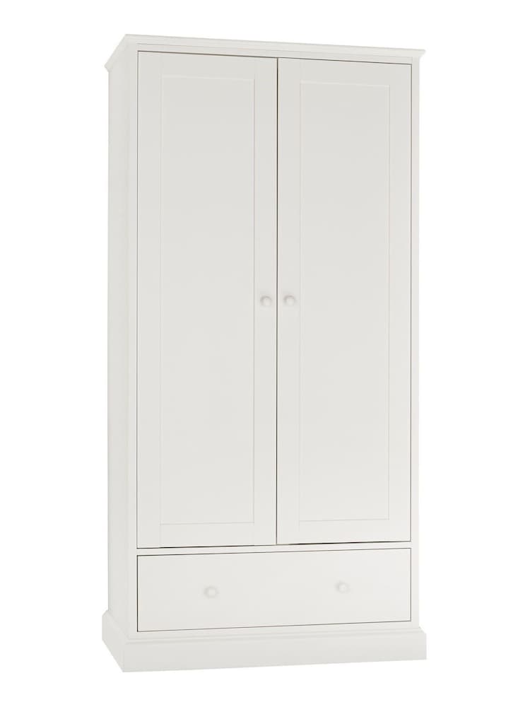Bentley Designs White Ashby Double, 1 Drawer Wardrobe - Image 2 of 4