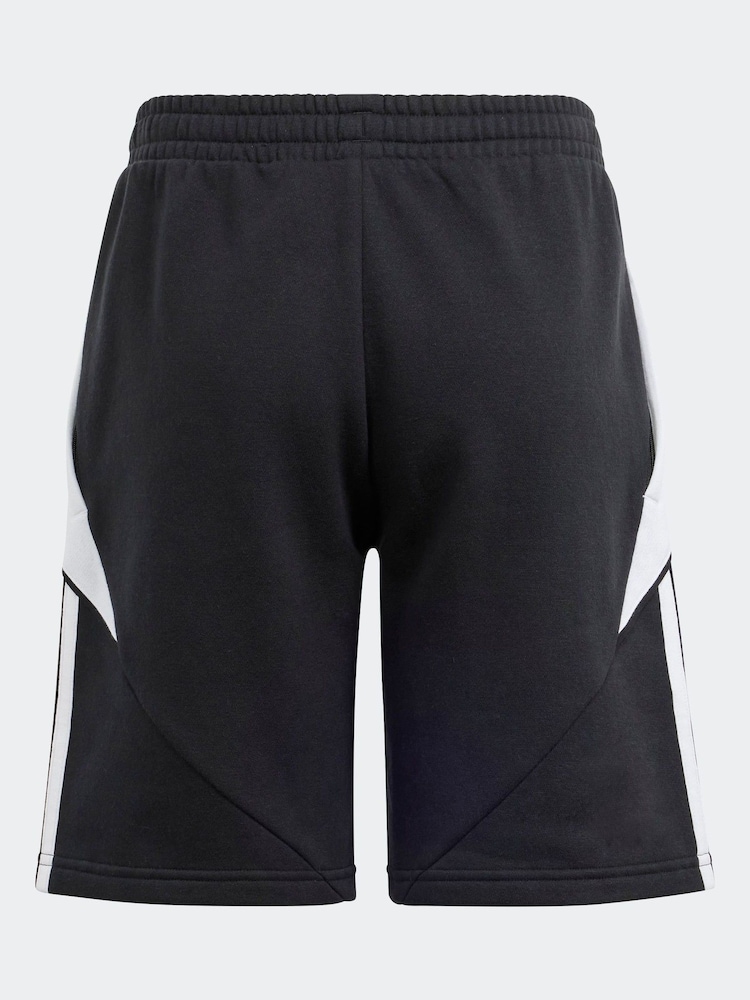 adidas Black/White Tiro 24 Sweat Shorts - Image 2 of 5