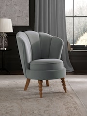 Laura Ashley Hayden Velvet Steel Heydour Chair - Image 2 of 7