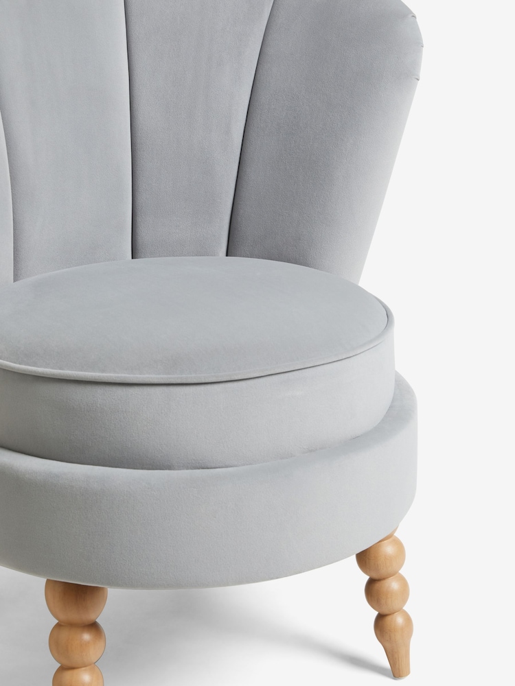 Laura Ashley Hayden Velvet Steel Heydour Chair - Image 7 of 7
