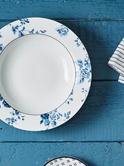 Laura Ashley 12 Piece Blue dinner set Blueprint Collectables - Image 2 of 3