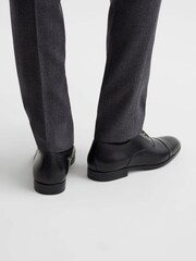 Reiss Black Hertford Leather Oxford Shoes - Image 3 of 7