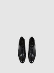 Reiss Black Hertford Leather Oxford Shoes - Image 4 of 7
