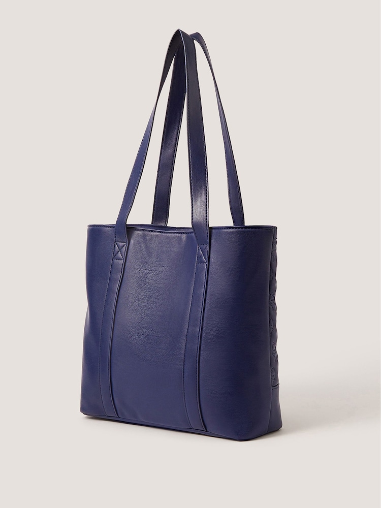 Monsoon Blue Bow Quilted School Tote Bag - Image 2 of 4 Monsoon Blue Bow Quilted School Tote Bag - Image 2 of 4