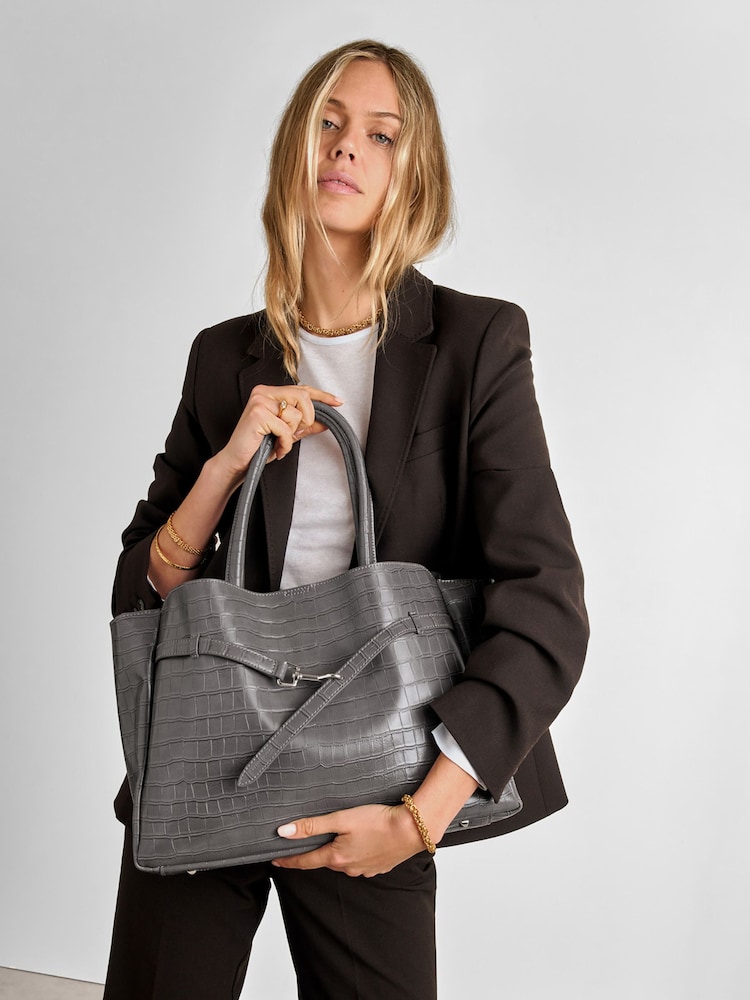 Katie Loxton Grey Maddie Work Tote Bag - Image 1 of 7 Katie Loxton Grey Maddie Work Tote Bag - Image 1 of 7
