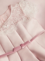 Monsoon Pink Angelina Lace Satin Party Dress - Image 4 of 4