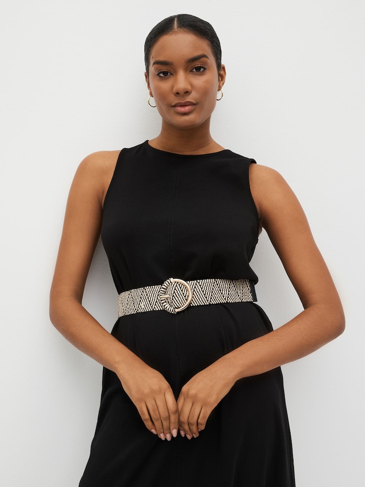 Monochrome Raffia Wide Belt - Image 2 of 3