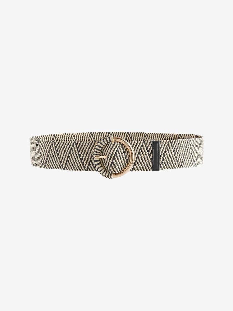 Monochrome Raffia Wide Belt - Image 3 of 3