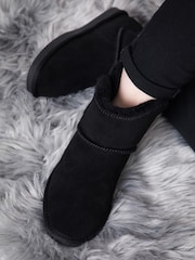 Lakeland Leather Black Ladies Sheepskin Boots Slippers - Image 1 of 5