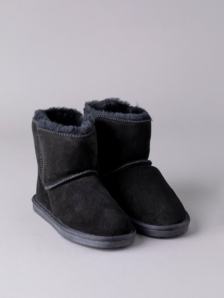 Lakeland Leather Black Ladies Sheepskin Boots Slippers - Image 2 of 5