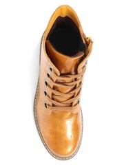 Pavers Yellow Metallic Lace-Up Ankle Boots - Image 4 of 6