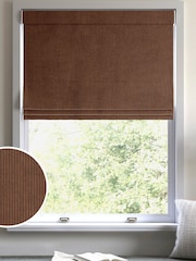 Cognac Brown Jangga Made To Measure Roman Blinds - Image 1 of 6