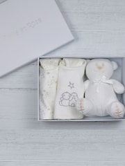 Emile Et Rose Embroidered 100% Cotton Bib & Toy Baby Gift Set - Image 1 of 4