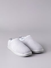 Lakeland Leather Grey Ladies Sheepskin Clog Winter Slippers - Image 2 of 5
