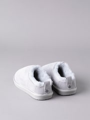 Lakeland Leather Grey Ladies Sheepskin Clog Winter Slippers - Image 3 of 5