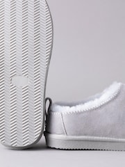 Lakeland Leather Grey Ladies Sheepskin Clog Winter Slippers - Image 4 of 5