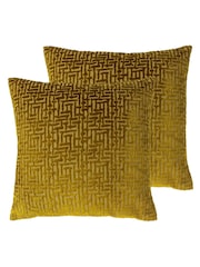 Riva Paoletti 2 Pack Gold Delphi Filled Cushions - Image 1 of 4