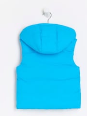 River Island Blue Mini Boys Padded Gilet - Image 2 of 4