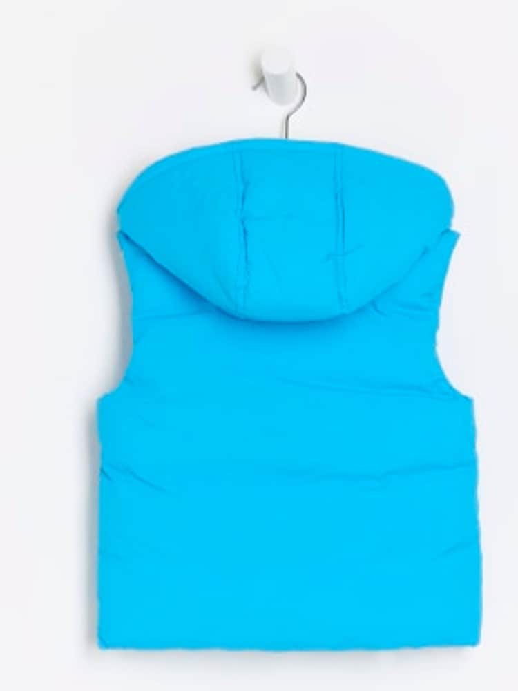River Island Blue Mini Boys Padded Gilet - Image 2 of 4 River Island Blue Mini Boys Padded Gilet - Image 2 of 4