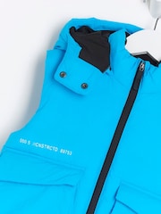 River Island Blue Mini Boys Padded Gilet - Image 3 of 4