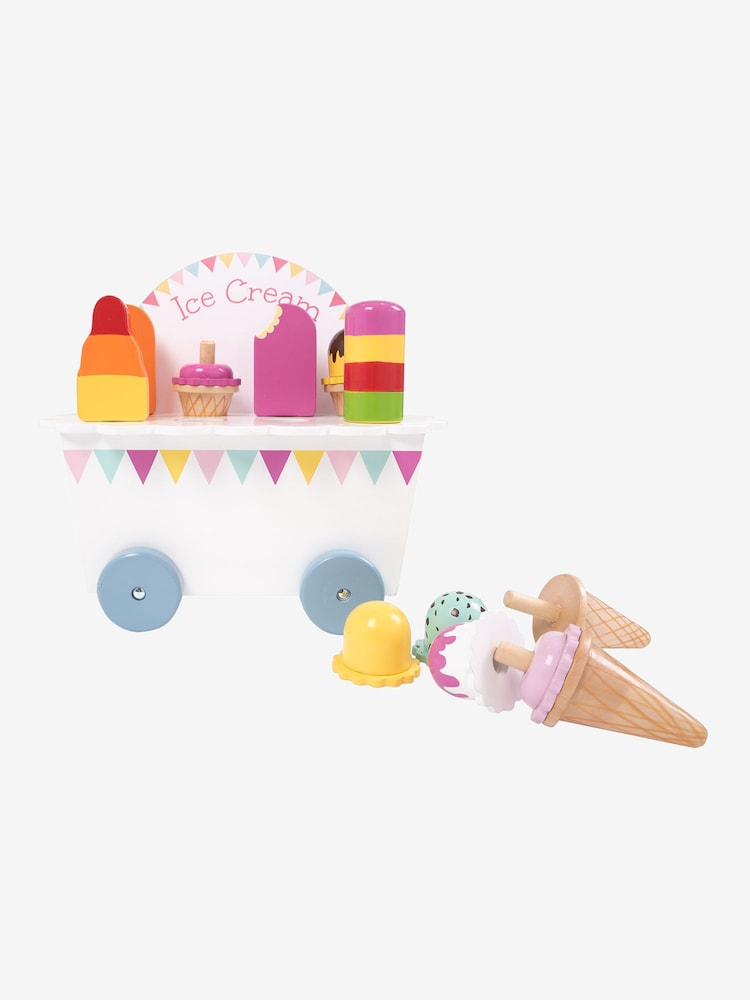 JoJo Maman Bébé Wooden Ice Cream Cart - Image 1 of 3 JoJo Maman Bébé Wooden Ice Cream Cart - Image 1 of 3