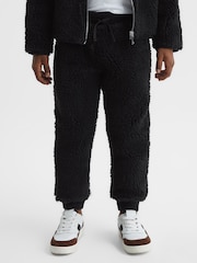 Reiss Black Eric 4-9 yrs Fleece Joggers - Image 1 of 6