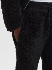 Reiss Black Eric 4-9 yrs Fleece Joggers - Image 4 of 6