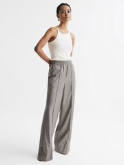 Reiss White Louisa Crew Neck Ribbed Cami Vest Top - Image 6 of 7
