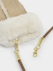 Katie Loxton Cream Faux Suede Fur Mittens Gloves - Image 5 of 5