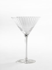Jasper Conran London Set of 4 Clear Fluted Martini Cocktail Glasses - Image 5 of 6