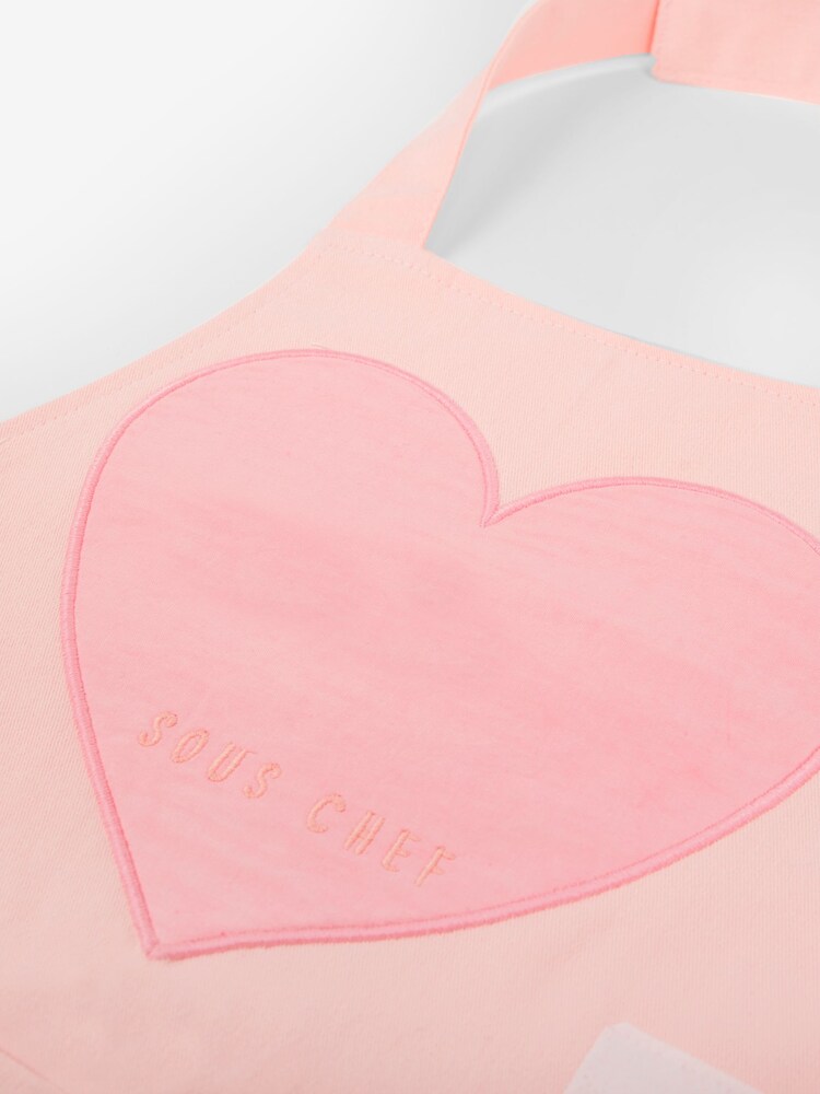 JoJo Maman Bébé Pink Sous Chef Heart Apron - Image 2 of 4