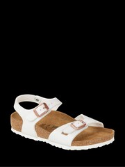 Birkenstock White Kids Birko Flor Rio Sandals - Image 2 of 5