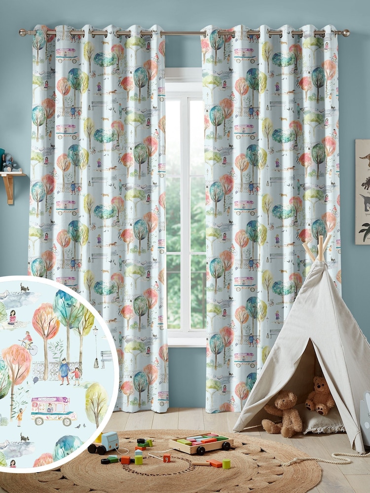 Voyage Dusk Park Life Made To Measure Curtains - Image 1 of 9