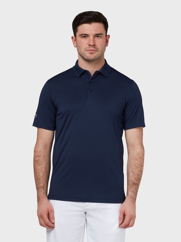 Callaway Blue Tournament Polo Shirt With Left Chest Logo - Image 1 of 2