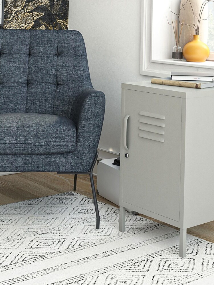Dorel Home Taupe Europe Bradford Metal Locker End Table - Image 1 of 4