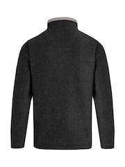 Weird Fish Black Newark Quarter Zip Grid Fleece - Image 8 of 8